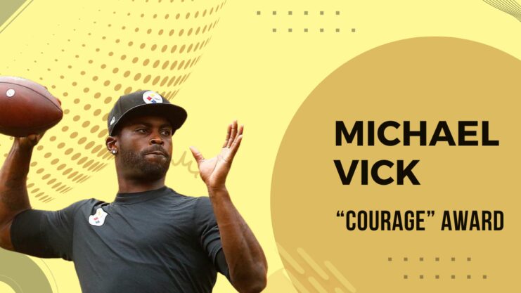 Michael Vick recevie Courage Award for his career